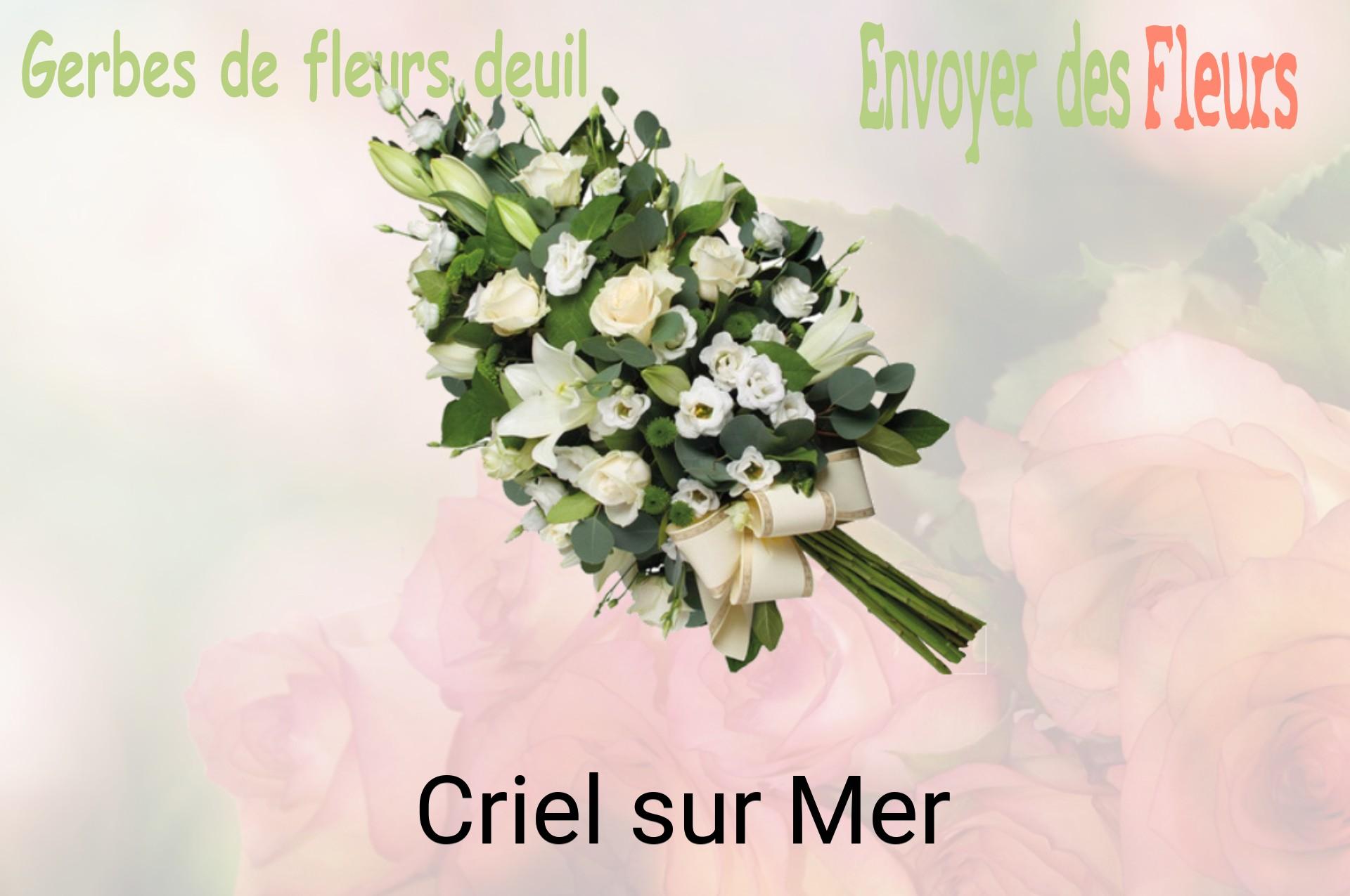 Gerbe de fleurs de deuil livrée à Criel-sur-Mer
